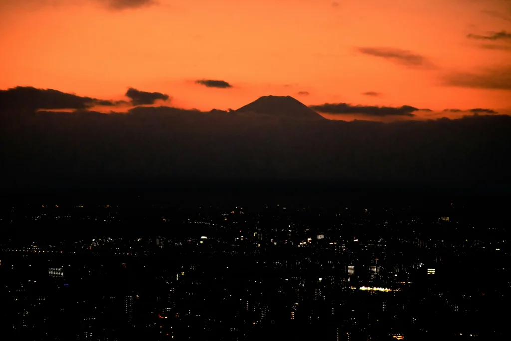 Le Mont Fuji depuis Shibuya Sky