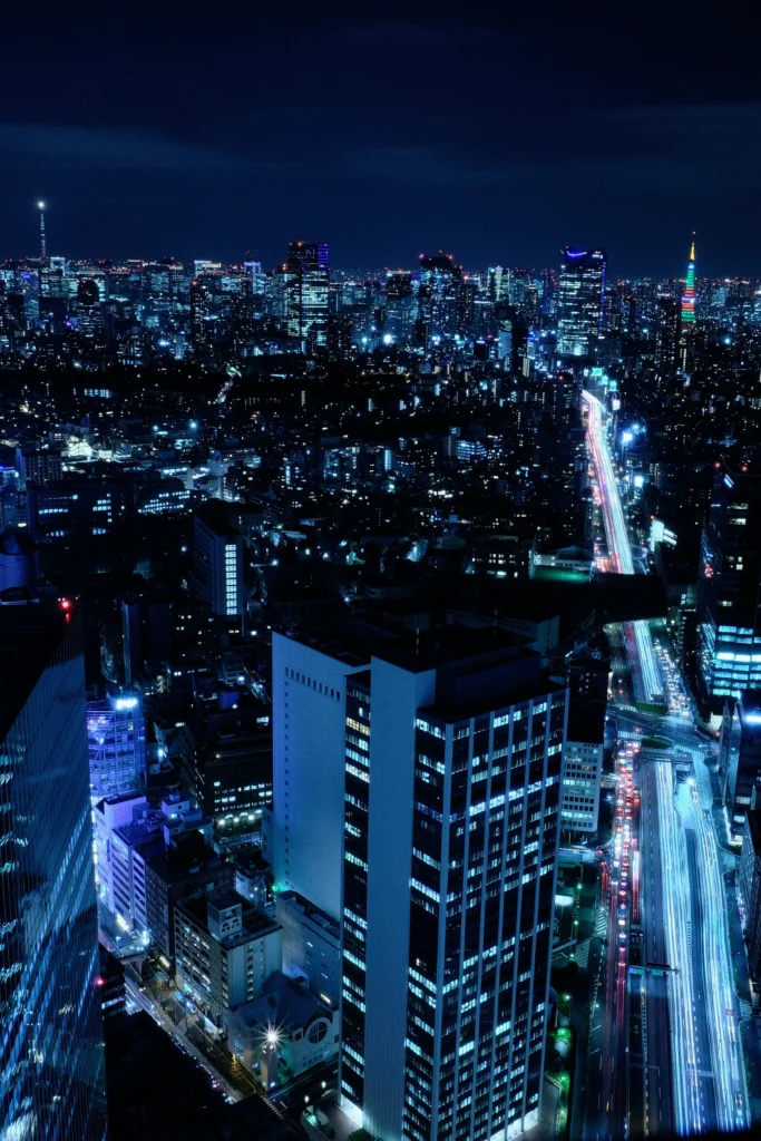 Shibuya Sky avec la vue sur la Tour de Tokyo et la Tokyo SkyTree