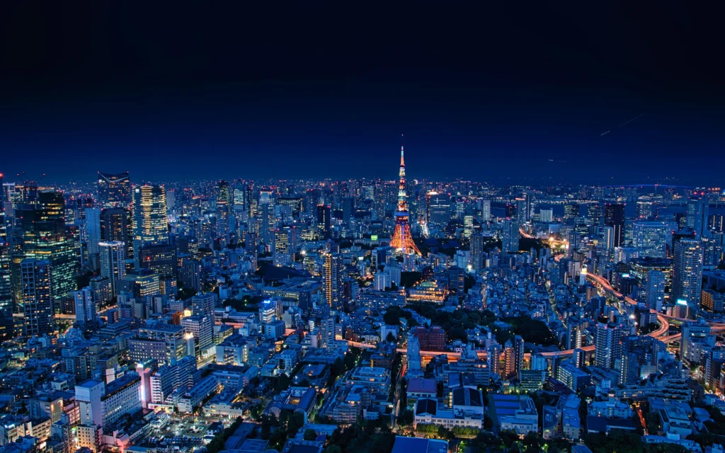 Tour de Tokyo la nuit